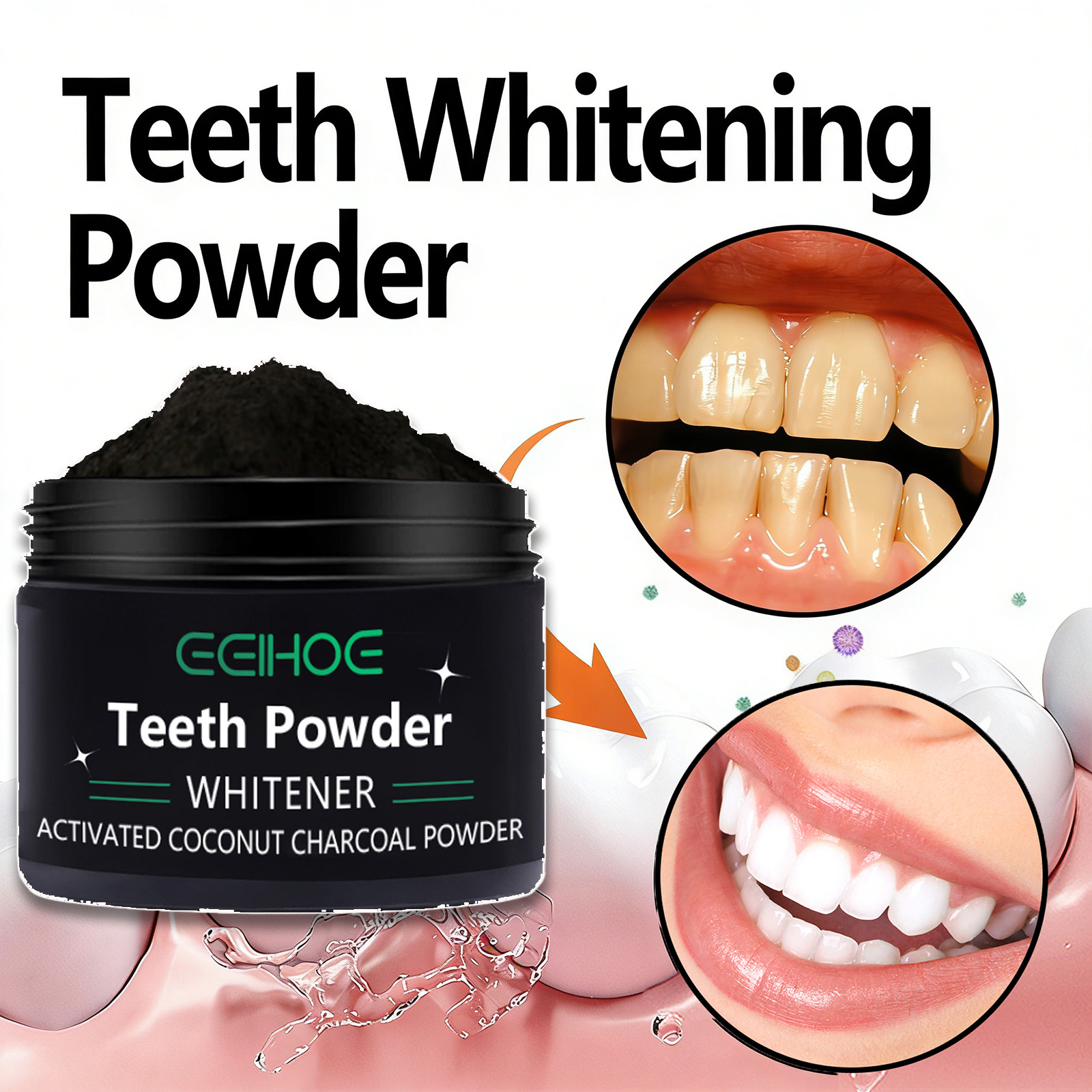 Teeth Whitening With Baking Soda - Natural Teeth Whitening Powder Cleaning &