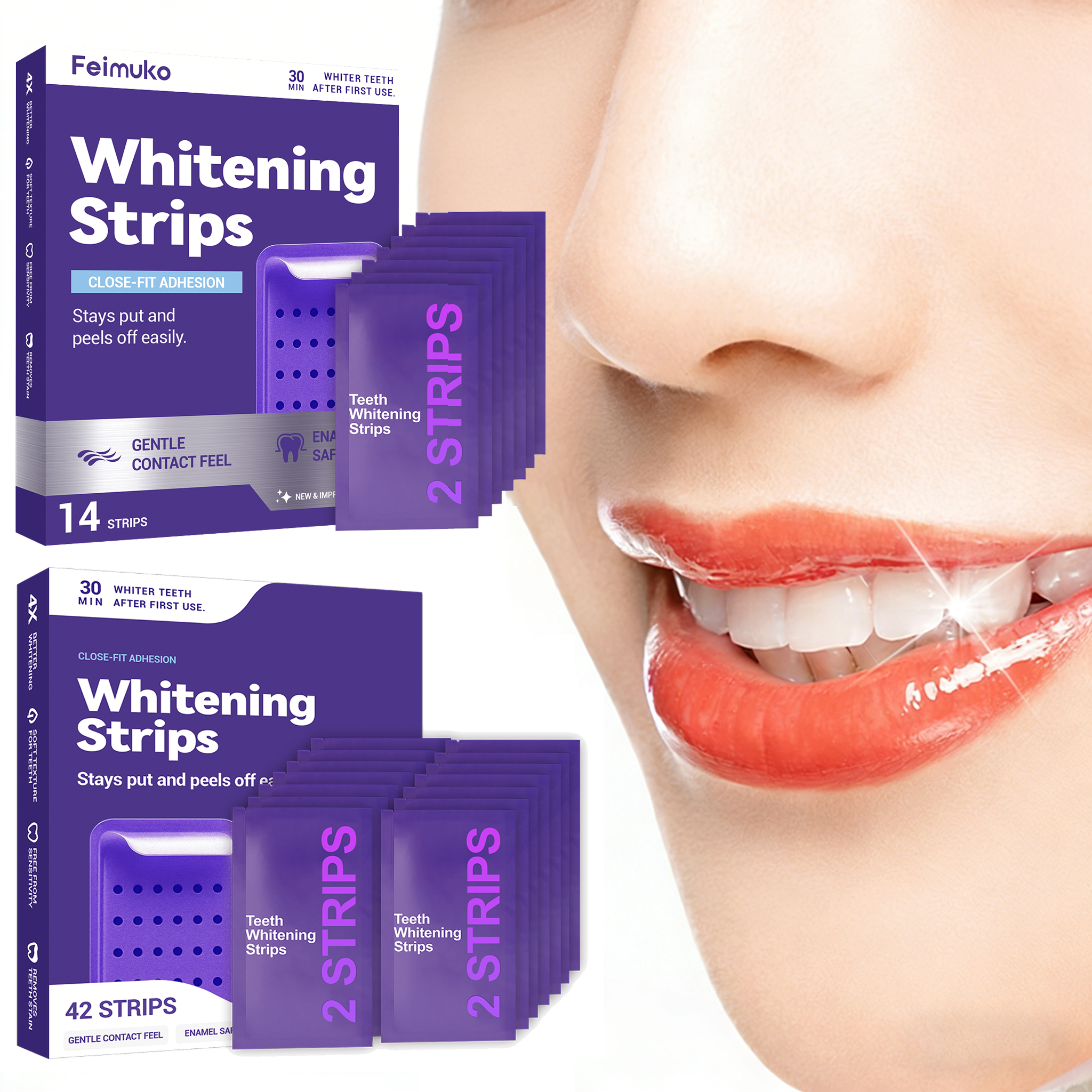 Teeth Whitening Quotes - Purple Teeth Whitening Strips Brighteni Tooth
