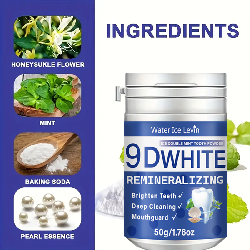 9D White Ice Double Mint Tooth - Teeth Whitening With Baking Soda 评论和价格