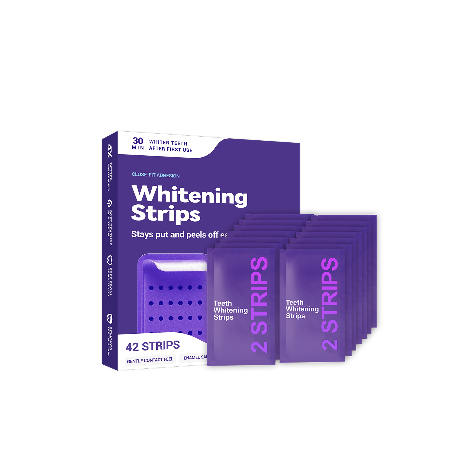 Purple Teeth Whitening Strips  - Teeth Whitening Quotes 评论和价格