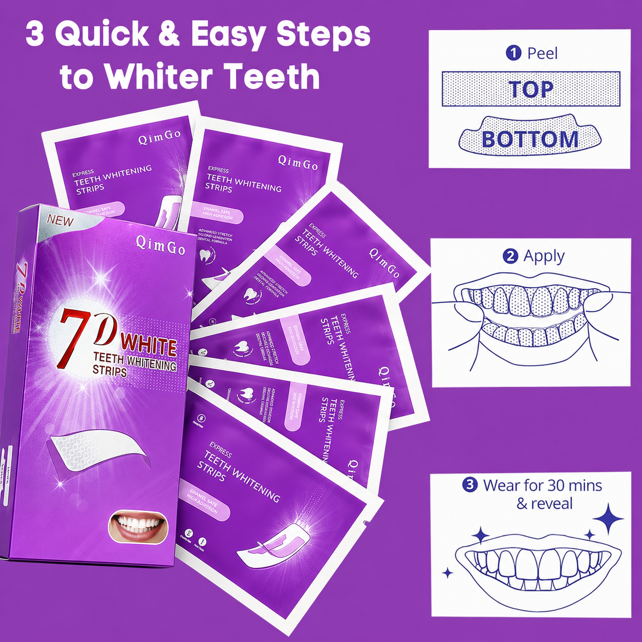 Purple Teeth Whitening Strip N - Teeth Whitening In Office 评论和价格