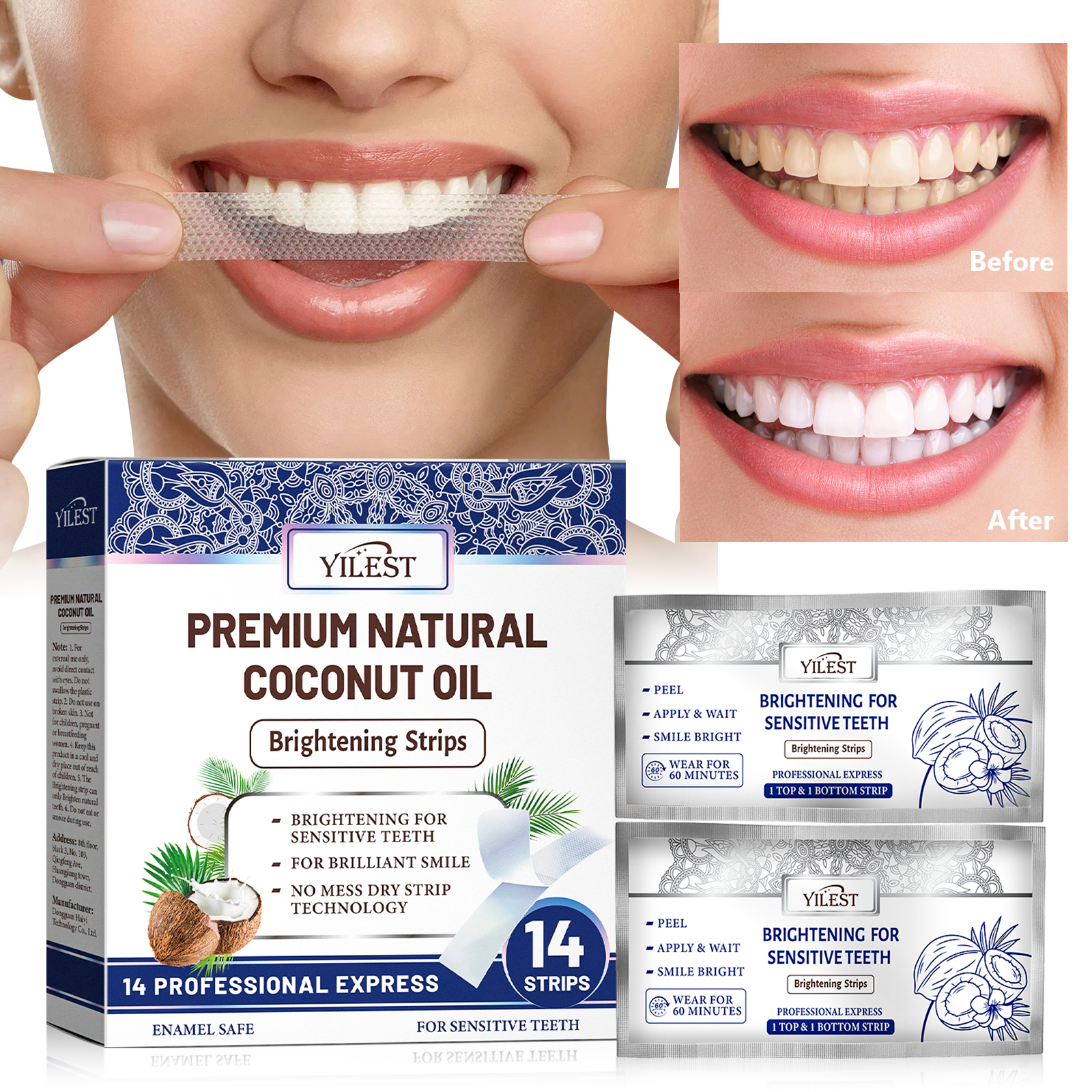 Teeth Whitening Strips 14pcs C - Teeth Whitening Quotes 评论和价格